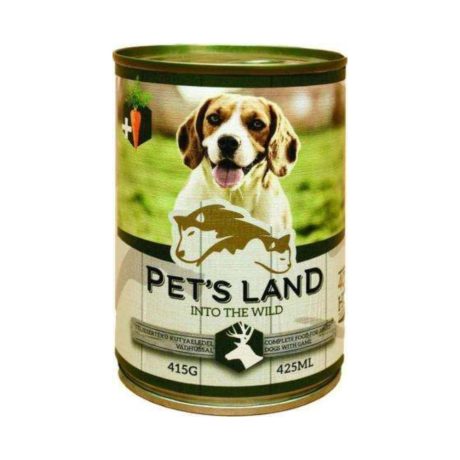 Pet'sLand Dog Konzerv Kutyák számára Vadashús répával- 415g