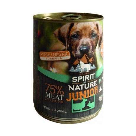 Spirit of Nature Dog Hippoallergén konzerv Junior Bárányhússal és Nyúlhússal 415g