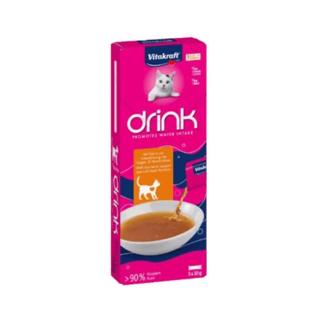 Vitakraft Drink chicken flavor+taurine - jutalomfalat (csirke,taurin) macskák részére (5x30g)