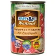 Happy&Fit Natural Dog Konzerv Junior Bárány & Marha Rizzsel & Lenmagolajjal 400g