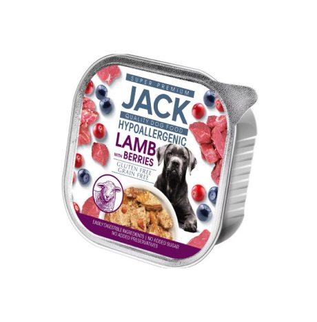 Jack Hipoallergén pástétom 150g Bárányhús bogyós gyümölcsökkel