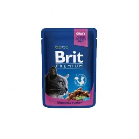 BRIT Premium Cat Chicken & Turkey alutasakos eledel 100g